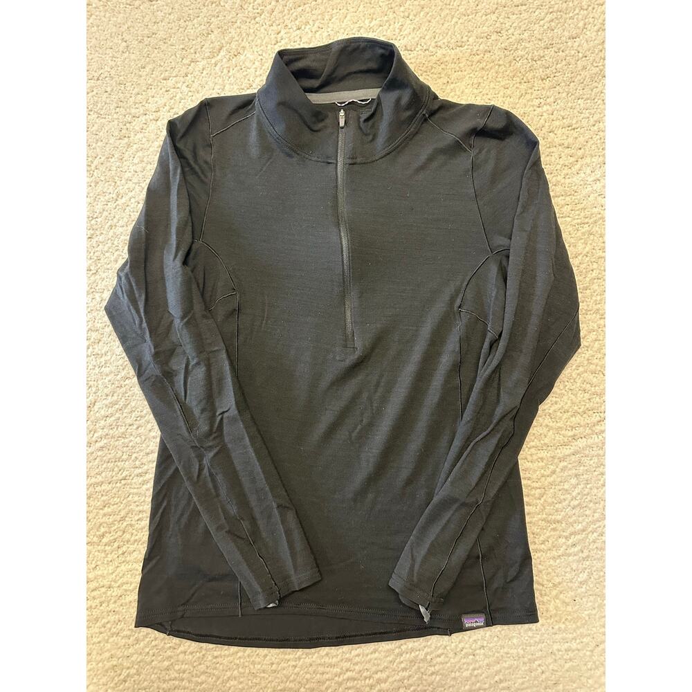 Patagonia Womens 1/4 Zip Capilene Mid- Weight Merino Baselayer Pullover Small
